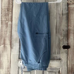 Figs Blue Cargo Scrub Pants